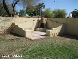 Back Yard Bee Hive Fireplace & Patio