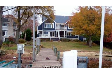 Waterfront Home For Sale at 56 E LAKE DR , ANNAPOLIS, MD, MD 21403 - House from Pier