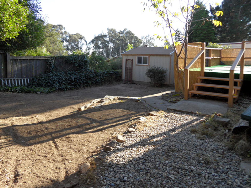 Private yard area