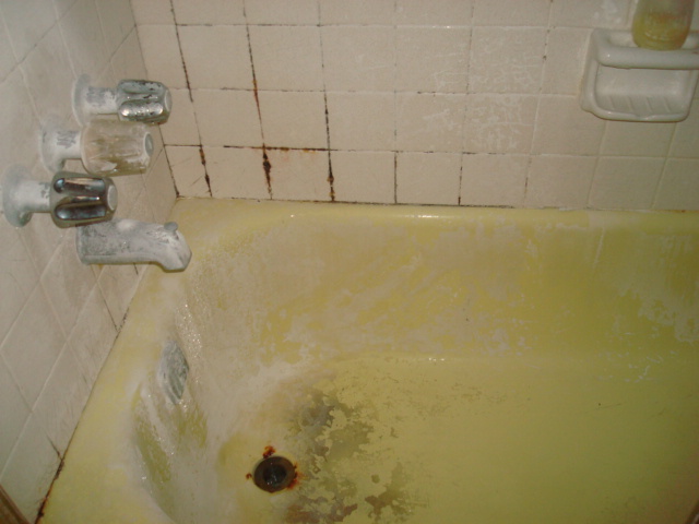 MAIN BATH NEEDS CLEANING & UPDATING