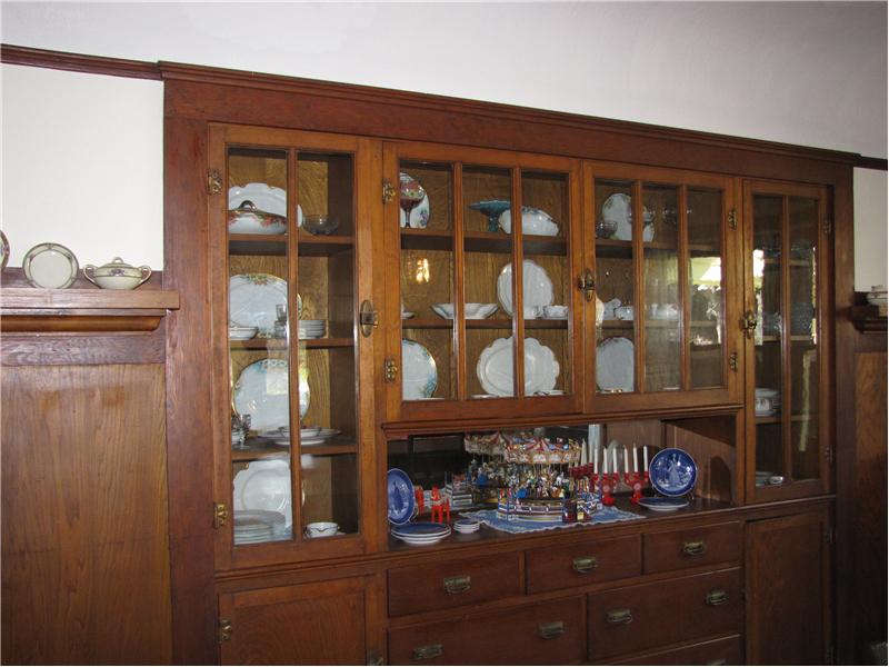 Built-in China Cabinet wood trim!   