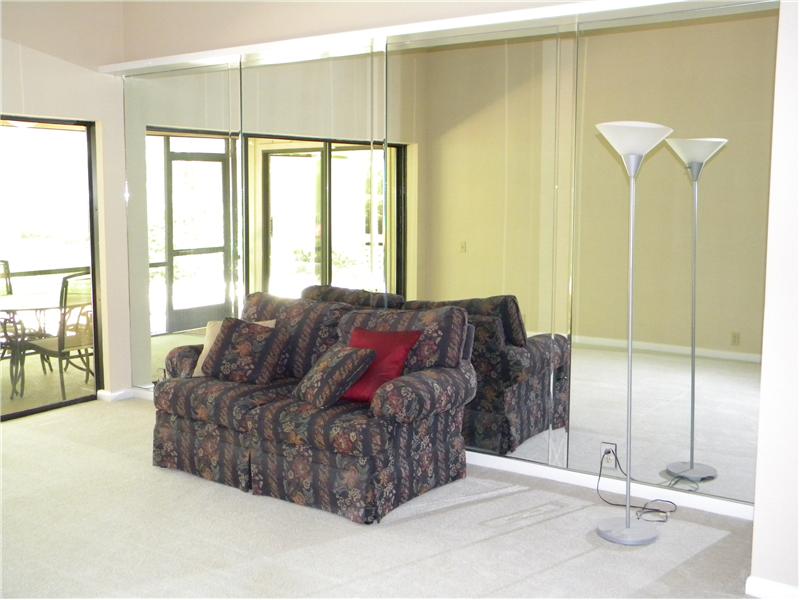 Mirrored Wall in Living Room