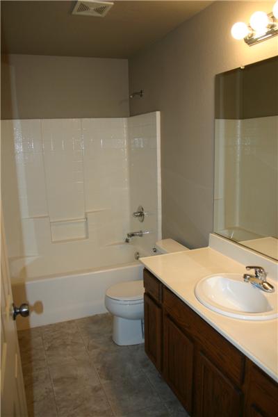 Hall bath with shower/tub combination