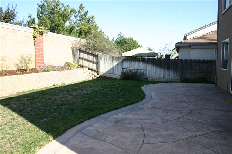 Large stamped concrete patio