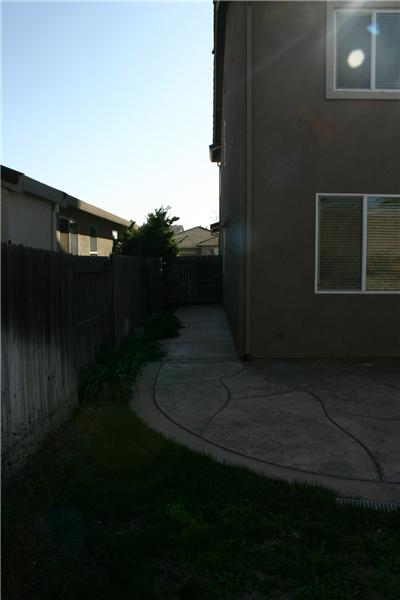 Rear East Side yard