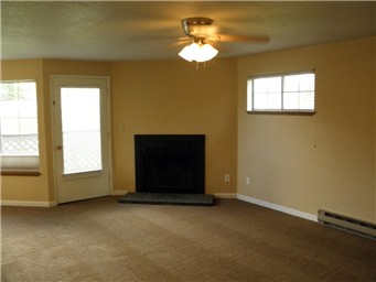living room with new carpet