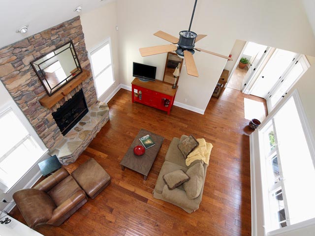 View of great room from bonus/loft