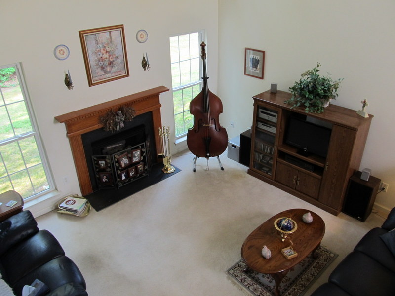 View of great room from landing