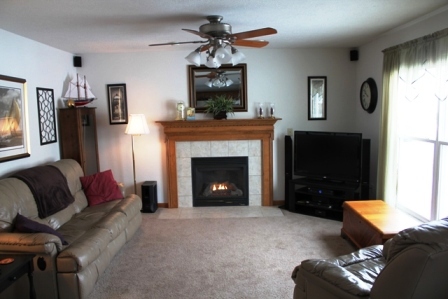Spacious Family Room with fireplace