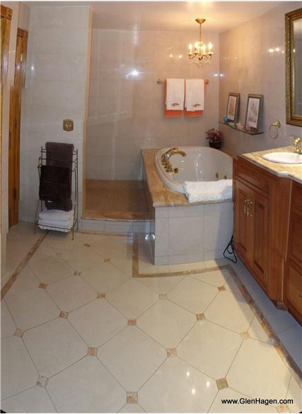 Master Bath With Whirlpool Tub and Sep Shower