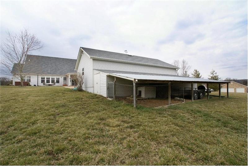 back of detached garage
