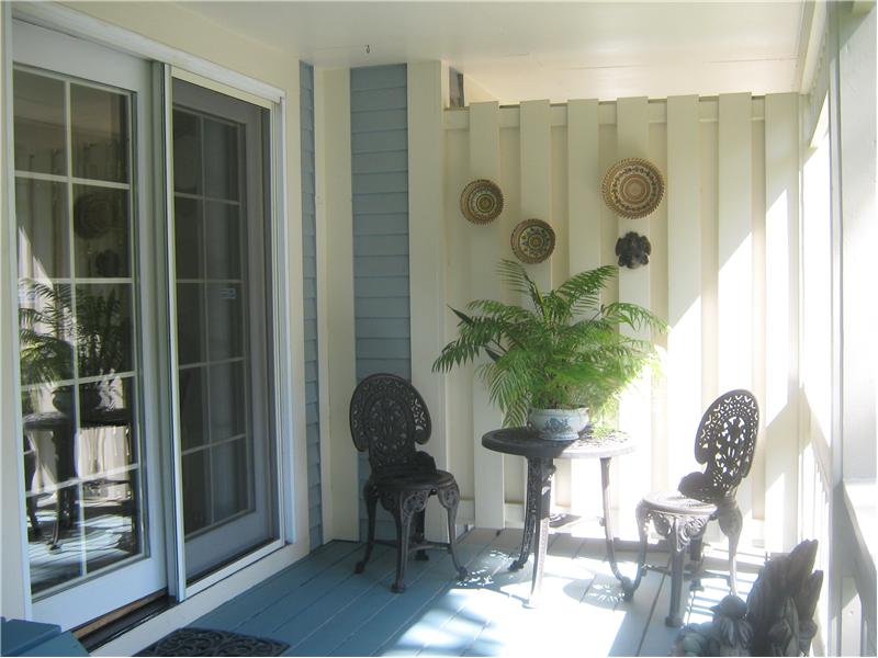 Private covered deck