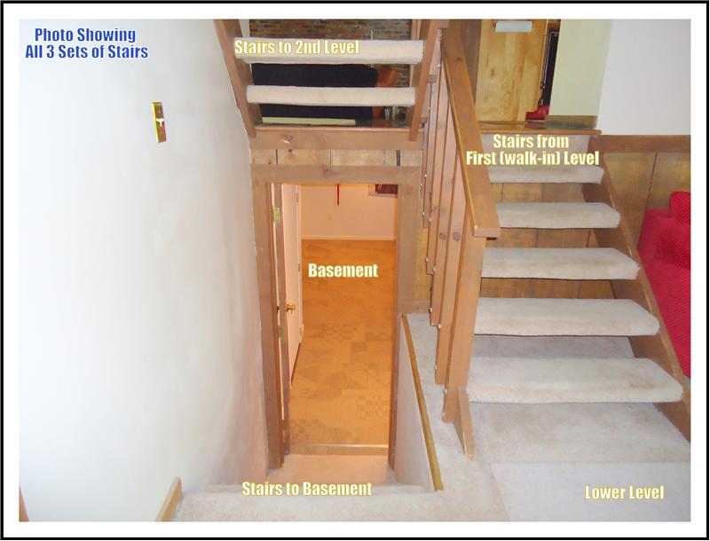 All 3 sets stairs from Family Room