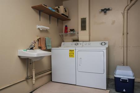 One of 2 laundry areas