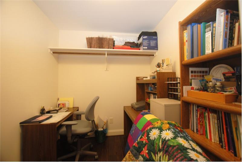 This closet is so big its a home office