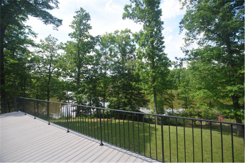 Trex deck and wrought iron railings