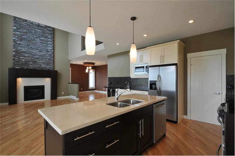 Great room and kitchen