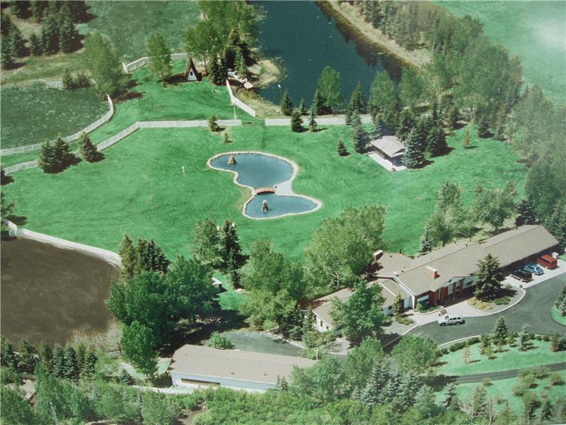 view of property from the air.