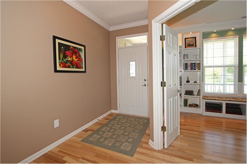 Enterance with beautiful hardwood floors.