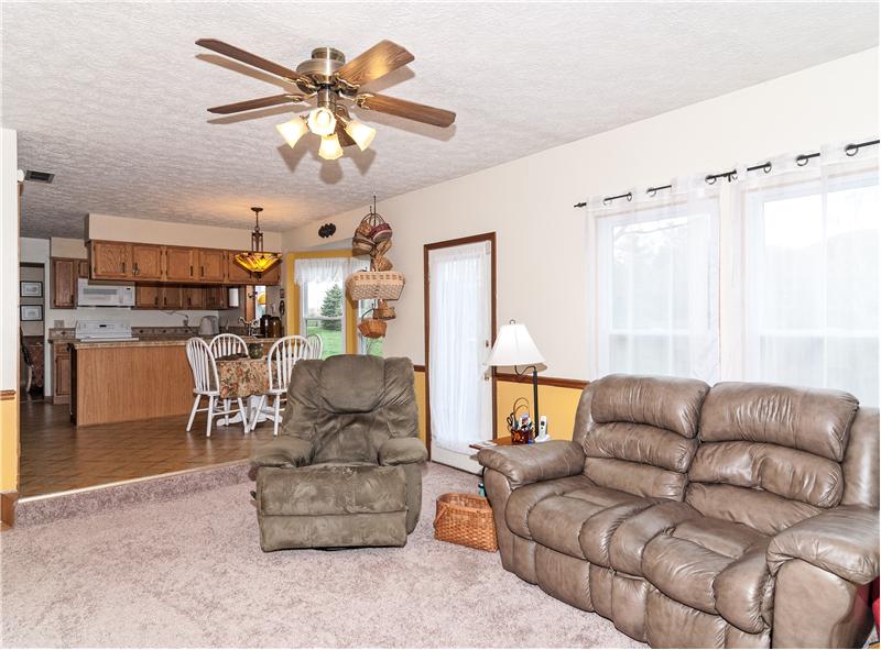Step down family room.