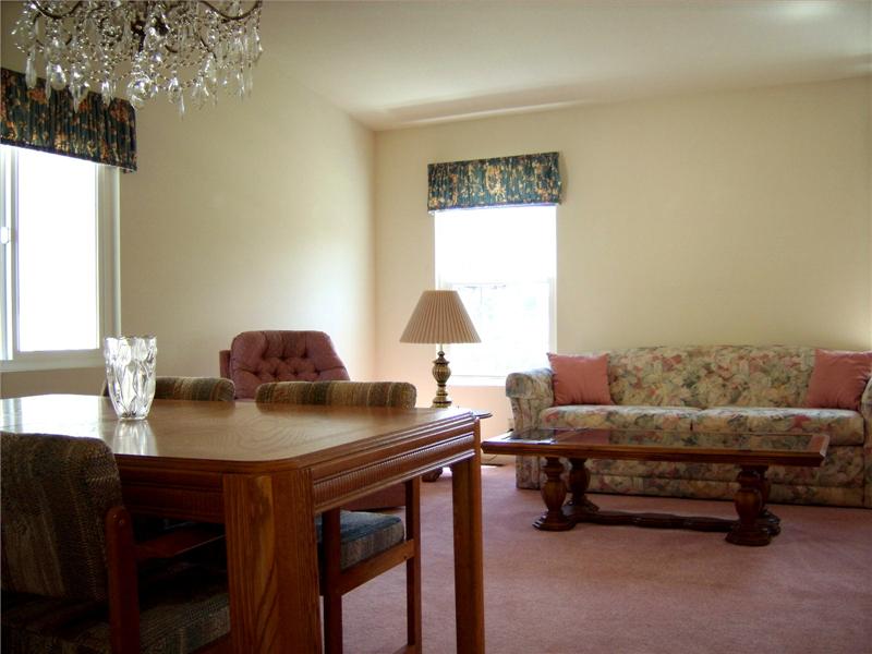 Dining area adjoins the living room