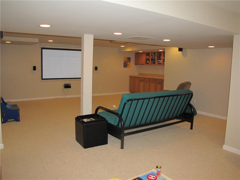 Lower Level is all wired for a Media Center