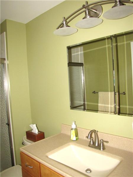 Master Bath with replaced Light fixture & Faucet