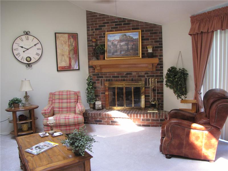 Wood Burning  Fireplace with Gas Logs