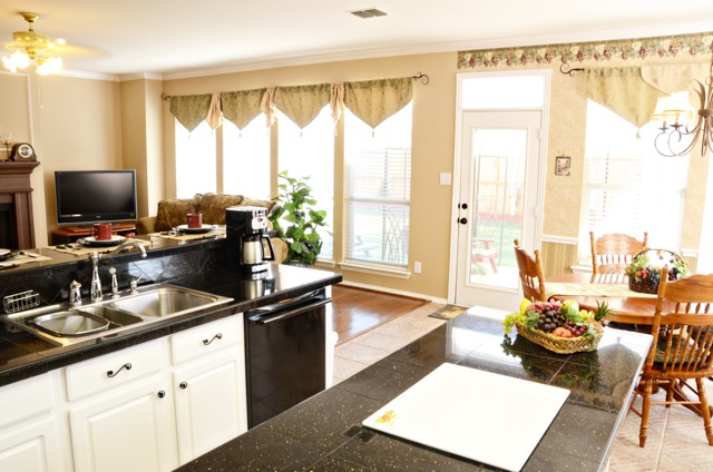 Enjoy the natural light and open spaces in the kitchen.