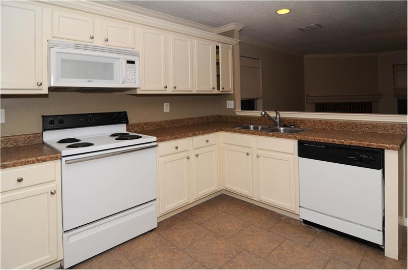 The kitchen is the perfect size and open to the living area.