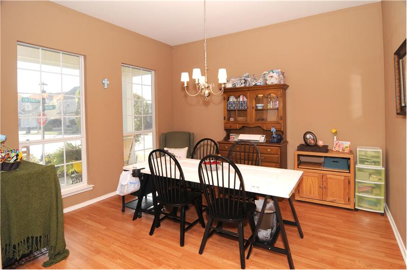 Enjoy lots of natural light and nice views from the dining room.