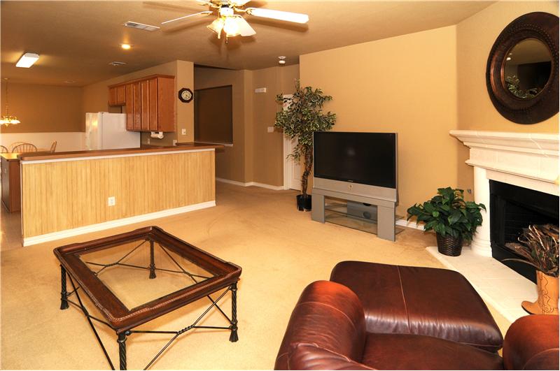 Living room is open to the kitchen area. Great layout for entertaining