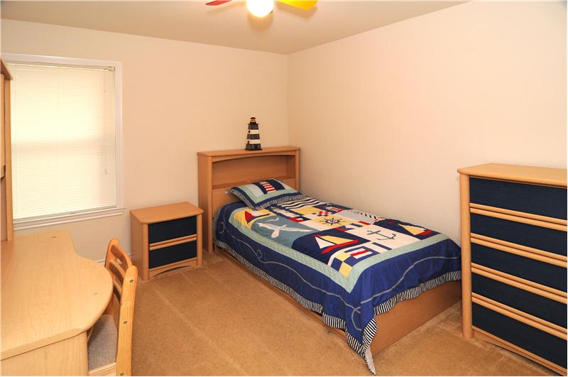 Secondary bedrooms have ceiling fans to keep cool