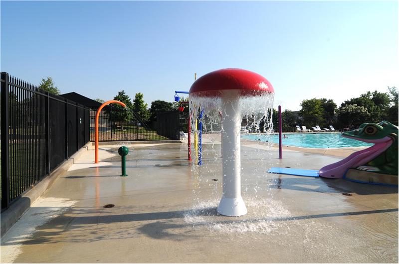 Splash around and cool off in the water play area!