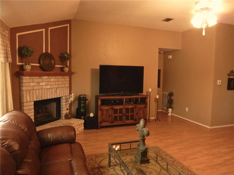 The living room is spacious and open.