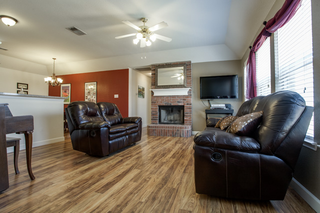 As you walk in, notice the easy-care flooring.