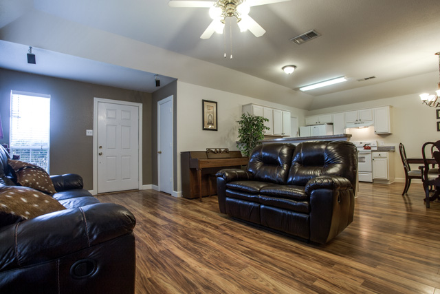 Keep utility bills low with energy efficient features like ceiling fans.