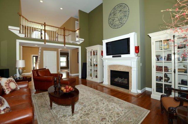 Family-Room with Flat-Screen TV & Gas Fire-place