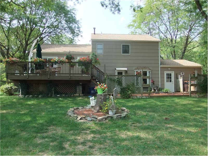 Rear view of home