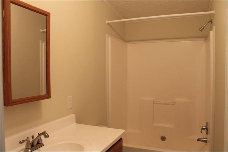 Hall Bathroom w/New Tile Floors and Cabinets