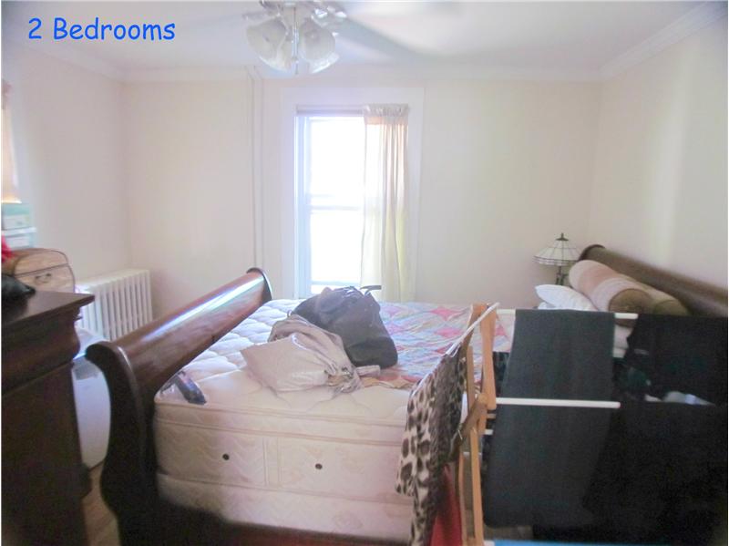 One of two bedrooms