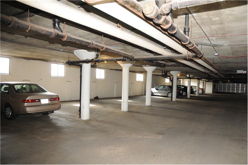 Sunny underground garage - not the dank garages most places have.