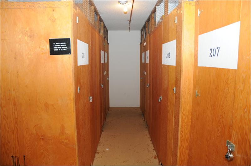 Every unit has its own storage area.