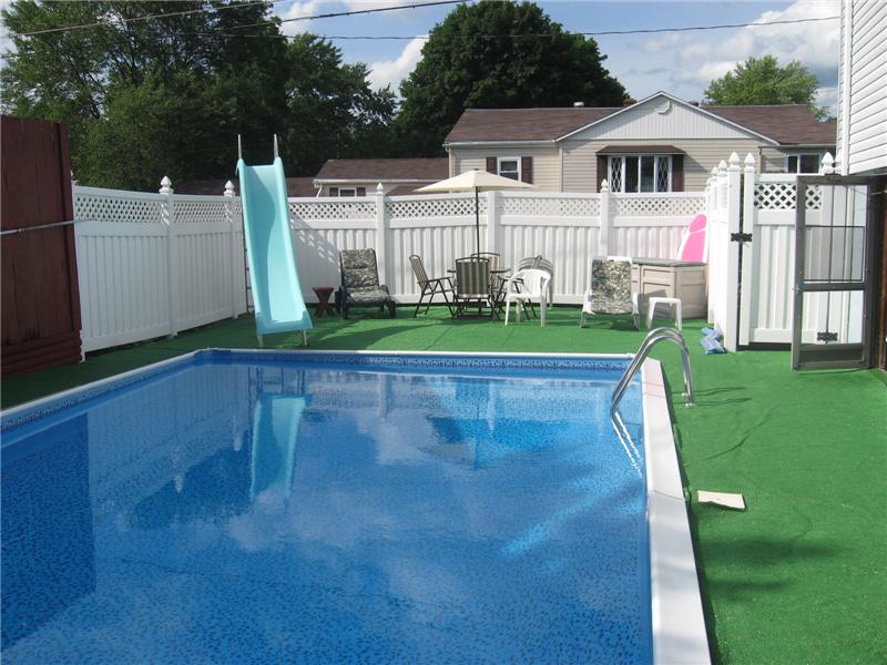 At the end of the day take a relaxing dip in your inground pool