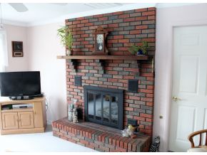 brick gas fireplace