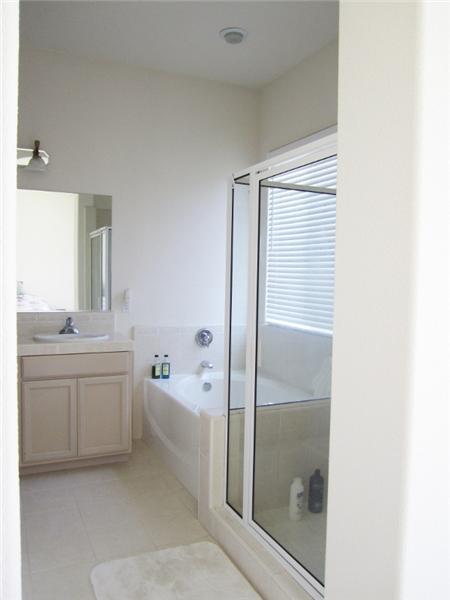 Master Bath with seperate soaking tub and shower