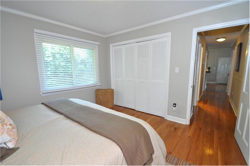 Master bedroom has lots of closet space