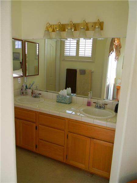 Dual sinks in the master make it convenient when getting ready