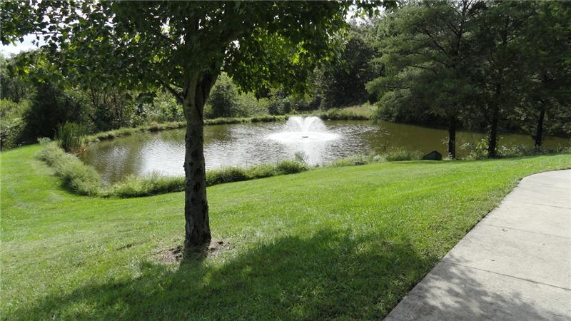 Aerated pond in back