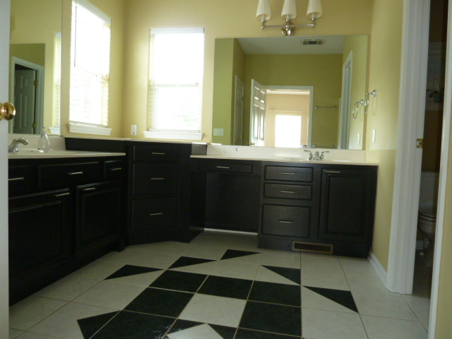 Master bath dual vanities